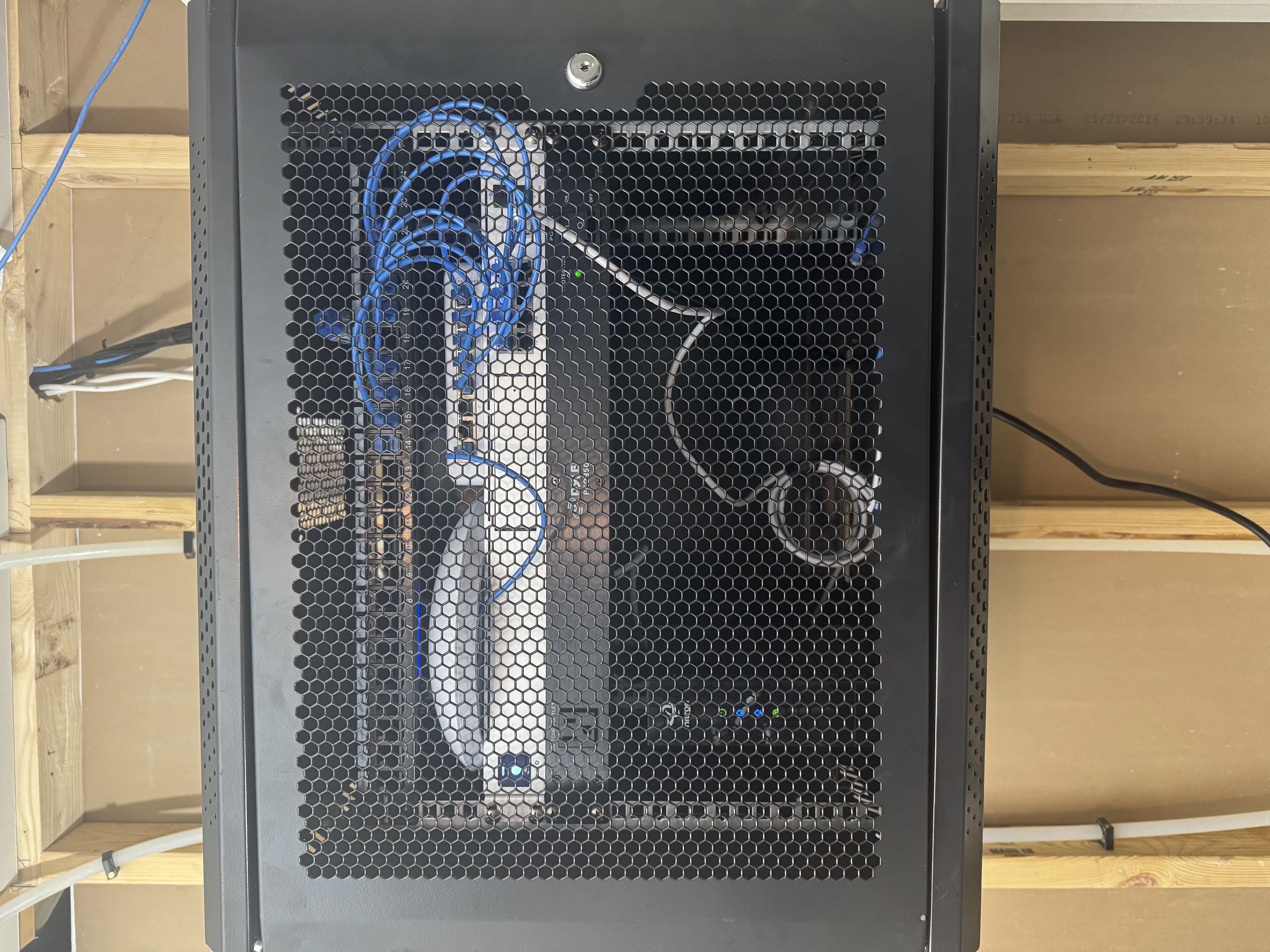 Fully Enclosed Network Rack for Home Network and Full Security Camera System